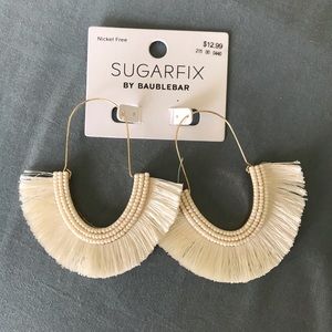 White Tassel Earrings